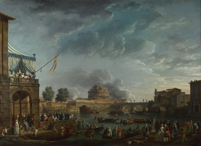 A Sporting Contest on the Tiber at Rome by Claude Joseph Vernet