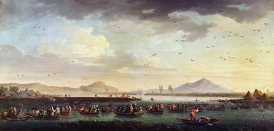 Charles III of Bourbon, King of Spain and of the Kingdom of Two-Sicilies Duck Hunting at the Patria Lake in 1746 by Claude Joseph Vernet