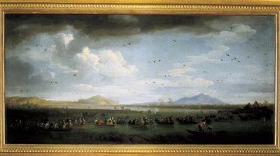 Charles de Bourbon hunting ducks at Lake Patria by Claude Joseph Vernet