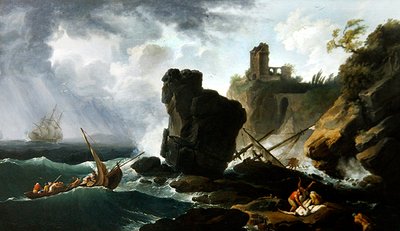 Classical Italian Coast Scene by Claude Joseph Vernet