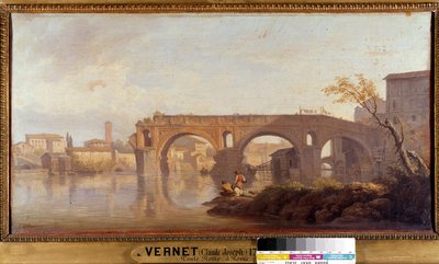 Le Ponte Rotto a Rome by Claude Joseph Vernet