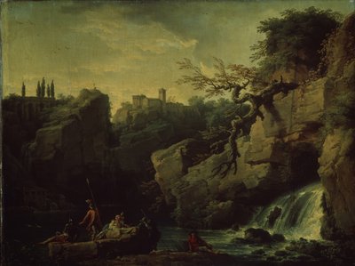 Romantic Landscape in the Taste of Salvatore Rosa by Claude Joseph Vernet