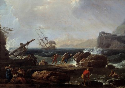 Scene of shipwreck by Claude Joseph Vernet