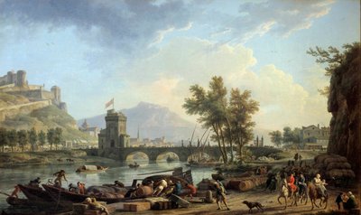 The Approaches of a Drill in 1774. Painting by Joseph Vernet (1714-1789) 1774. Montpellier, Musee Fabre by Claude Joseph Vernet