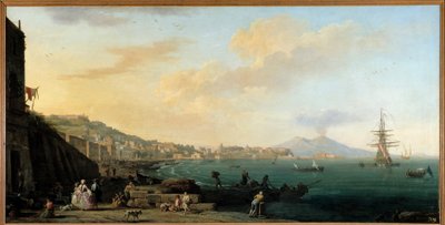 The Bay of Naples with the Vesuve by Claude Joseph Vernet