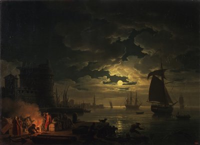 The Port of Palermo in the Moonlight, 1769 by Claude Joseph Vernet