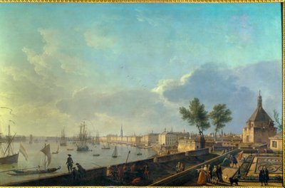 The Port of Bordeaux with the Ramparts by Claude Joseph Vernet