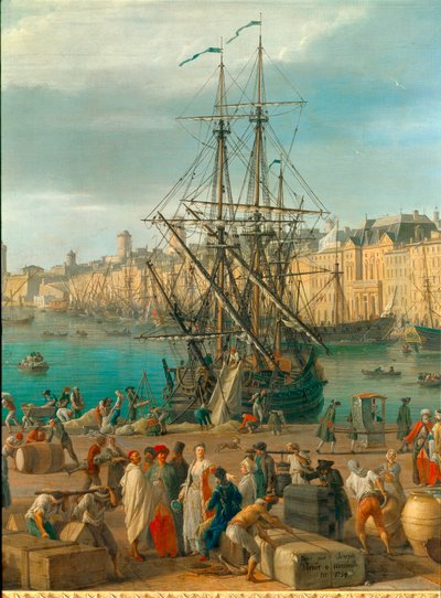 The Port of Marseille in the 18th Century (Detail) by Claude Joseph Vernet