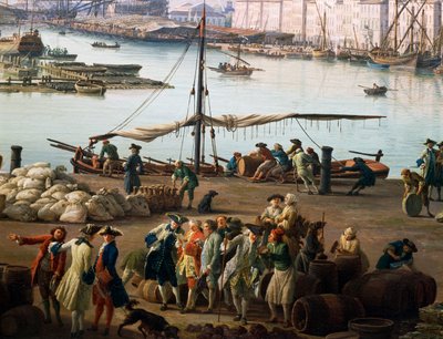 Third view of Toulon, view of old port from the side of the food stores (detail) by Claude Joseph Vernet
