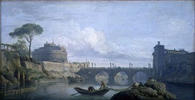 View of the Bridge and Chateau of St. Angelo, Rome by Claude Joseph Vernet