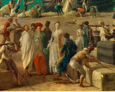The Port of Marseille in the 18th Century (detail) by Claude Joseph Vernet