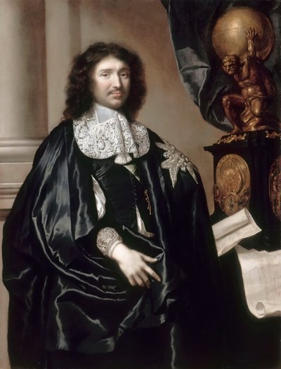 Portrait of Jean-Baptiste Colbert 1619-1683 by Claude Lefebvre