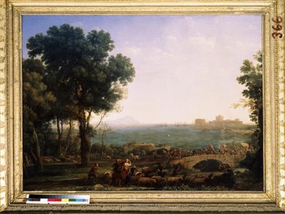 Battle on the Bridge (Battle between Emperors Maxentius and Constantine) by Claude  Lorrain