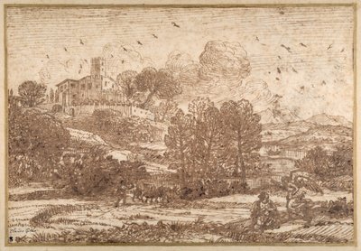 Hagar and the Angel by Claude Lorrain
