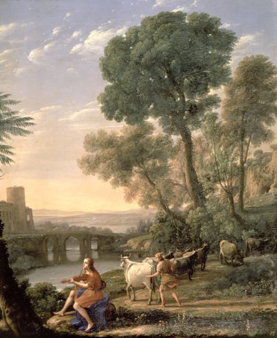 Landscape with Apollo Guarding the Herds of Admetus by Claude Lorrain (1600 82)