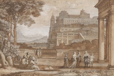 Queen Esther Approaching the Palace of Ahasuerus by Claude Lorrain (1600 82)