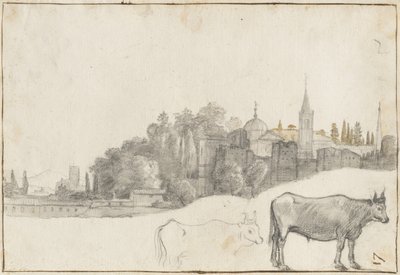 A View Outside the Piazza del Popolo in Rome by Claude Lorrain