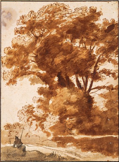 Group of Trees and Resting Shepherd by Claude Lorrain