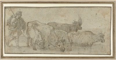 Herder with His Herd of Cattle by a Watering Place by Claude Lorrain
