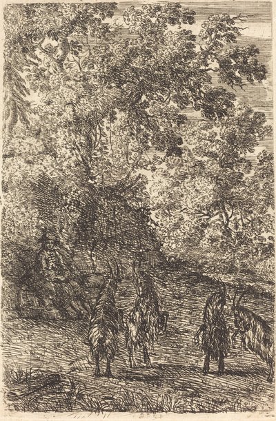 Shepherd with Four Goats by Claude Lorrain