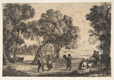 The Country Dance Small Plate by Claude Lorrain