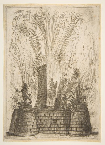 The Round Tower Ruptured to Reveal the Statue of the King of the Romans, 1637 by Claude Lorrain