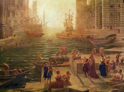 The Boarding of the Holy Roman Saint Paul at Ostia (detail) by Claude Lorrain
