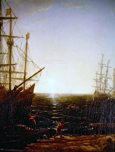 Harbour Scene (detail) by Claude Lorrain