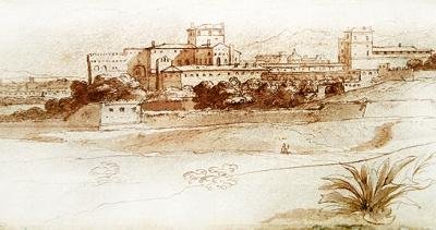View of a small Italian town by Claude Lorrain