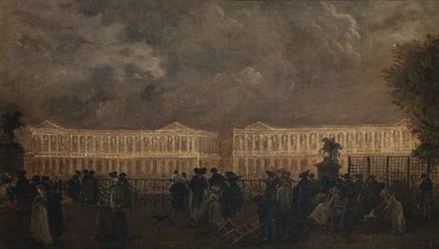 Illumination of Place Louis-XV for the Birth of the Dauphin, October 1781 by Claude Louis Chatelet