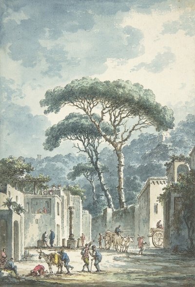 Road Leading to the Grotto of Posillipo, 18th century by Claude Louis Chatelet