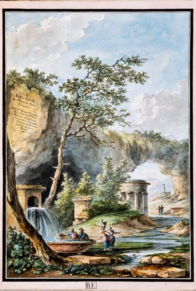Title page with garden, from 