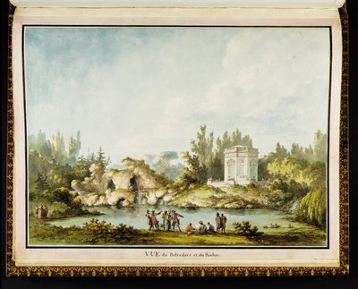 Vue du Belvédère et du Rocher, from Recueil des plans du Petit Trianon by Richard Mique by Claude Louis Chatelet
