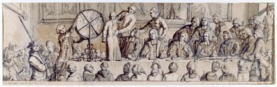 Drawing the Lottery at the Hotel de Ville, 1772 by Claude Louis Desrais