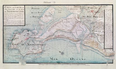 Map of part of Bas-Poitou and the Ile de Noirmoutier, 1703 by Claude Masse