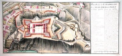 Citadel of Saint-Jean de Port in 1689, from Traite de Fortifications by Claude Masse