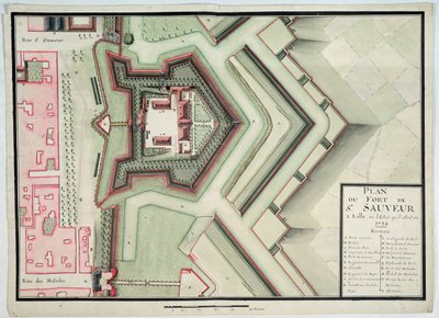 Fort of Saint-Sauveur, Lille, in 1728, from 