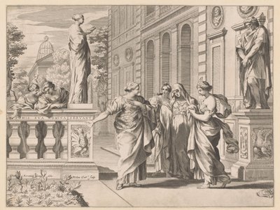 Allegory in Honor of the Collegio Romano by Claude Mellan