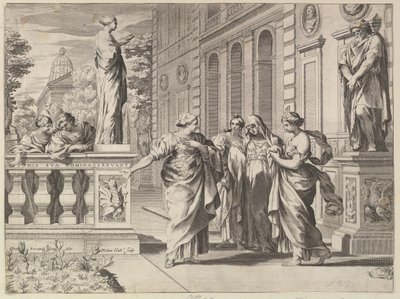 Allegory in Honor of the Roman College Founded by the Borghese Family, 1615-88 by Claude Mellan