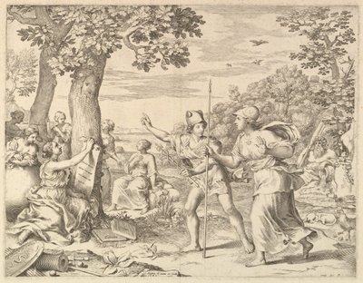Allegory on Good Government in France by Claude Mellan