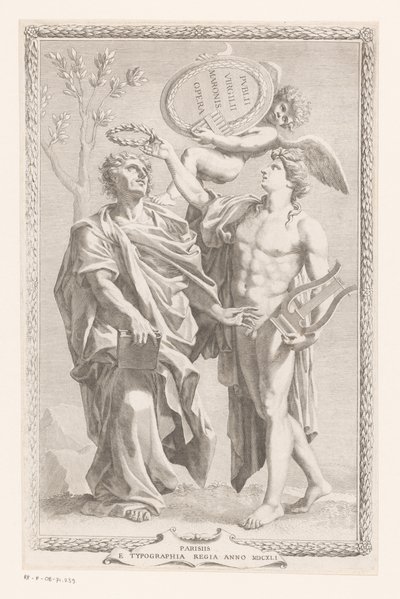 Apollo Crowns Publius Vergilius Maro by Claude Mellan