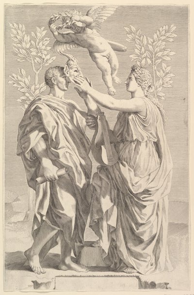 Frontispiece: Horace, Quinti Horatii Flacci Opera, 1642 by Claude Mellan