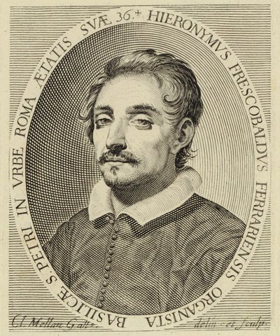 Girolamo Frescobaldi (1583-1643), engraving by Claude Mellan (1619) by Claude Mellan