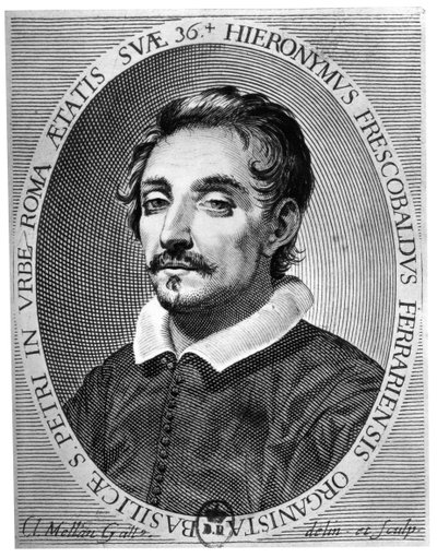 Girolamo Frescobaldi 1583-1643, musician from Ferrara by Claude Mellan