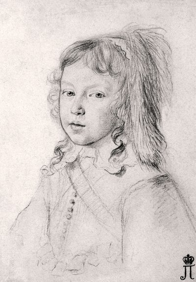 Portrait of King Louis XIV as a Child by Claude Mellan