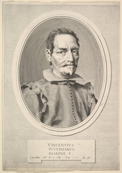 Portrait of Vicenzo Giustiniani by Claude Mellan