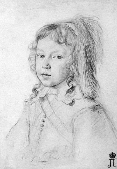 Portrait of King Louis XIV as a Child by Claude Mellan