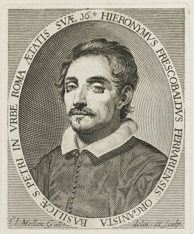 Portrait of the composer Girolamo Frescobaldi by Claude Mellan