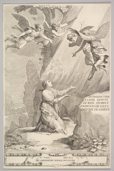 Title Page for François de Sales, Introduction to the Devout Life by Claude Mellan