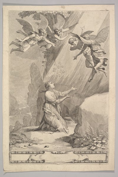 Title page for François de Sales, Introduction to the Devout Life, 1641 by Claude Mellan